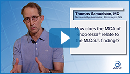 How does the MOA of Rhopressa® relate to the M.O.S.T. findings?